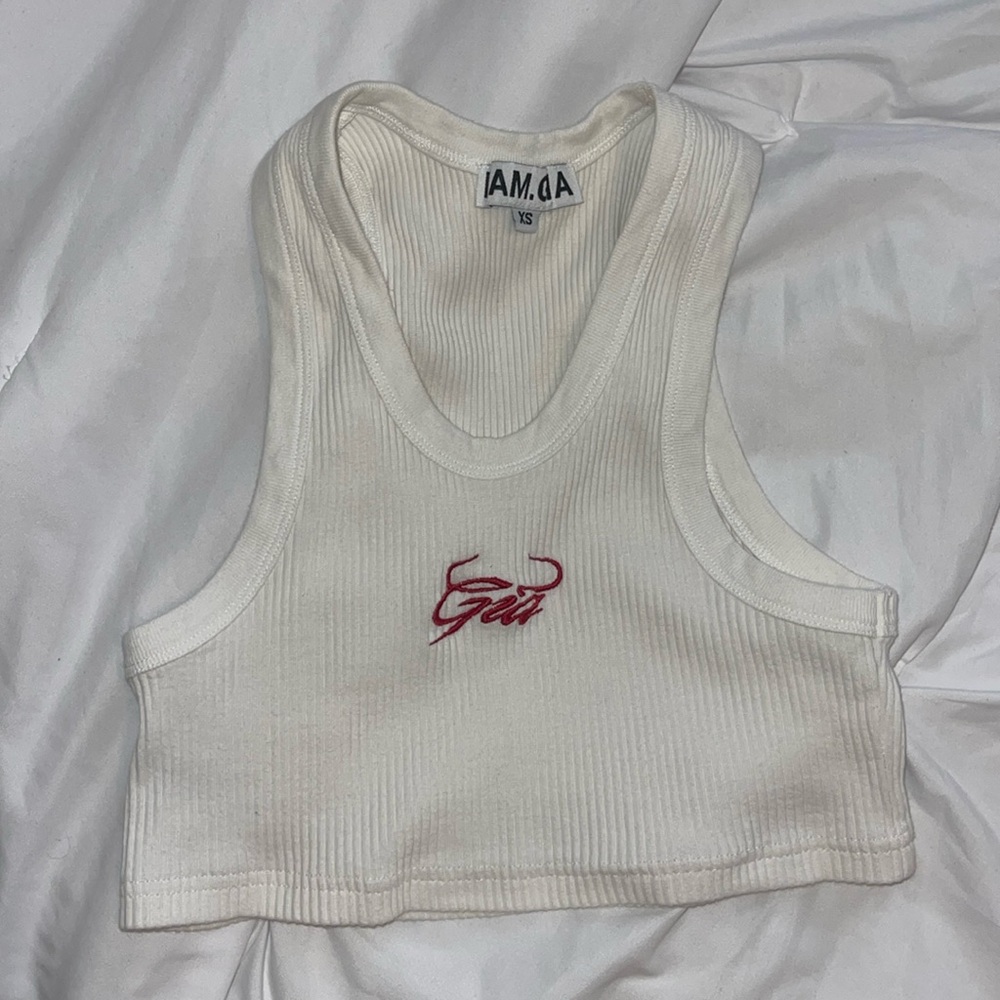 I AM GIA cropped tank